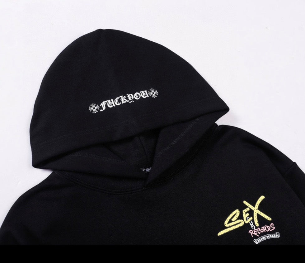 Urban Script Premium Hoodie – Black Edition