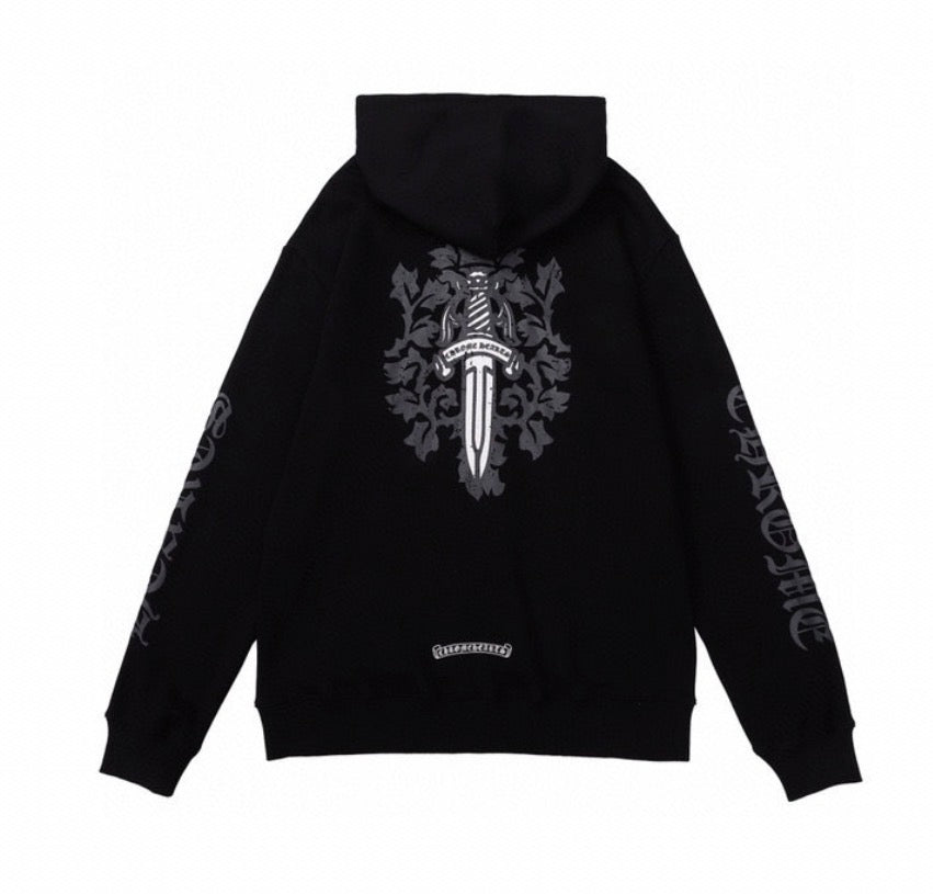 Shadow Crest Zip Hoodie – Black Streetwear Edition