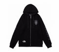 Shadow Crest Zip Hoodie – Black Streetwear Edition