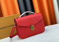Monogram Leather Crossbody Bag – Elegant Lock Closure Handbag