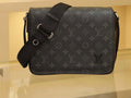 District PM Monogram Eclipse Black Messenger Crossbody Bag
