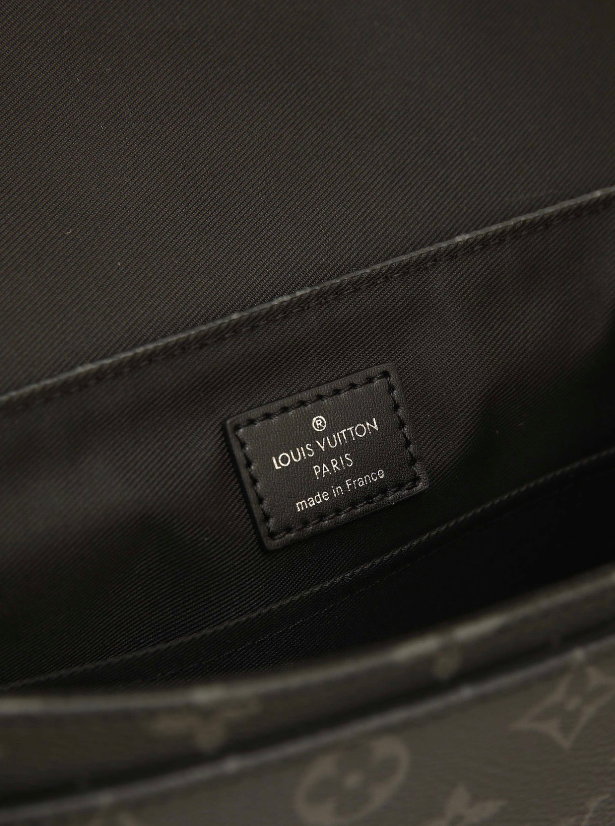 District PM Monogram Eclipse Black Messenger Crossbody Bag