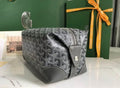 Monogram Travel Toiletry Bag – Gray Luxury Organizer Pouch