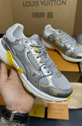 Velocity Runner Sport Sneaker – Silver & Yellow Edition